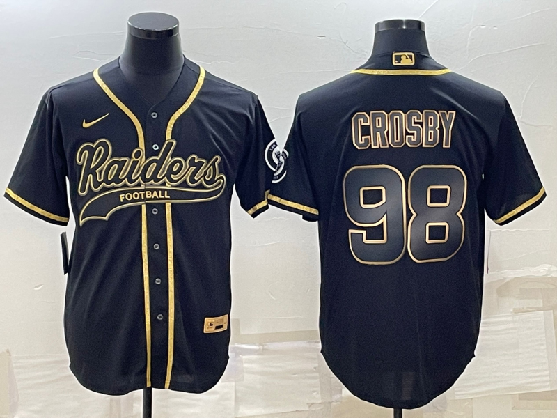 Men's Las Vegas Raiders Maxx Crosby #98 Black Jersey Joint Edition